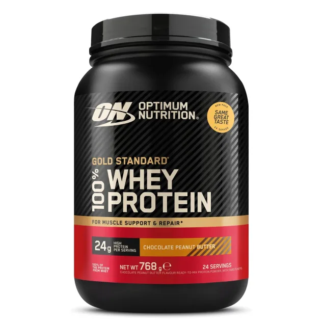 Сироватковий протеїн Optimum Nutrition Gold Standard 100% Whey EU, 768 грам - Шоколад-арахісова паста