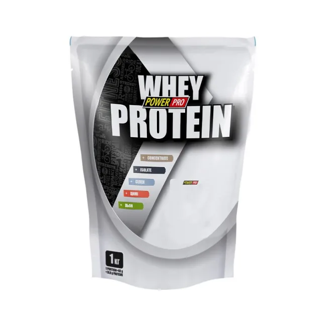 Сывороточный протеин Power Pro Whey Protein, 1 кг - Клубника со сливками