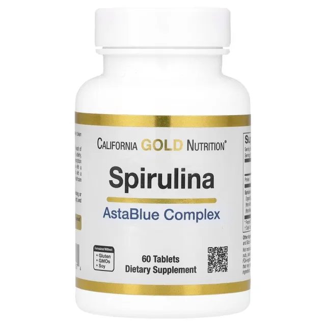 Спіруліна California Gold Nutrition Spirulina, 60 таблеток