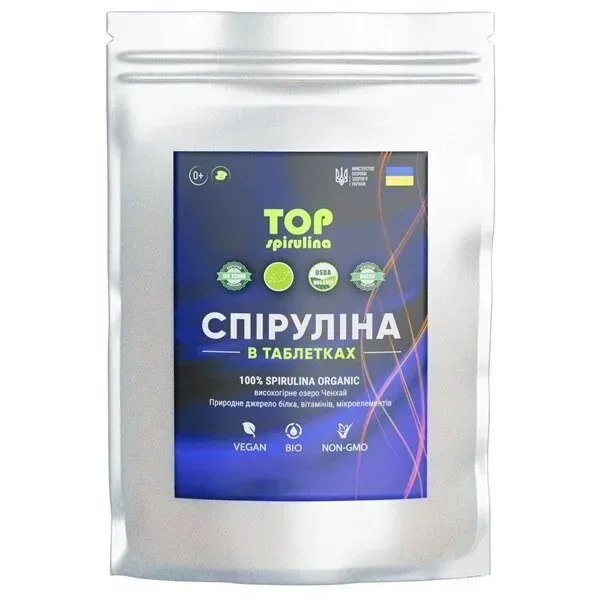 Спирулина в таблетках TOP Spirulina, 200 таблеток