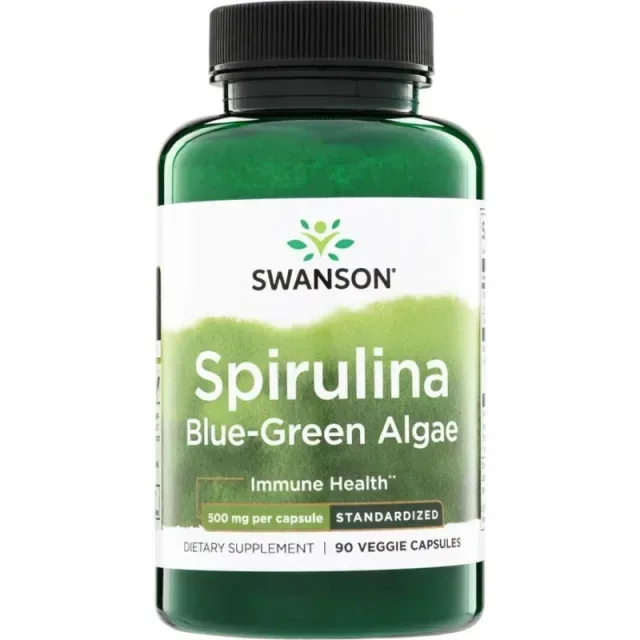 Стандартизована спіруліна Swanson Spirulina Blue-Green Algae, 90 таблеток