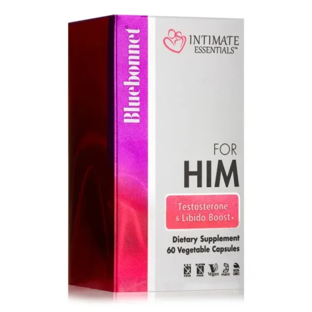 Стимулятор тестостерона Bluebonnet Nutrition Intimate Essentials For Him Testosterone and Libido Boost, 60 вегакапсул