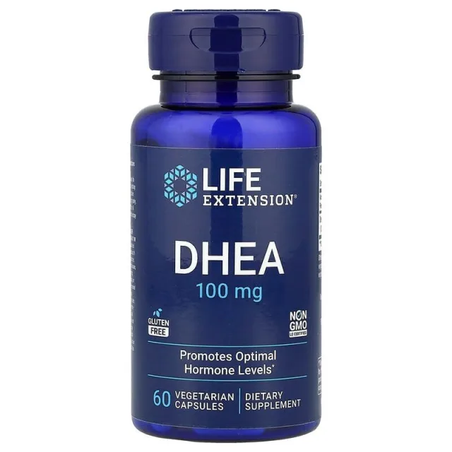 Стимулятор тестостерону Life Extension DHEA 100 mg, 60 вегакапсул