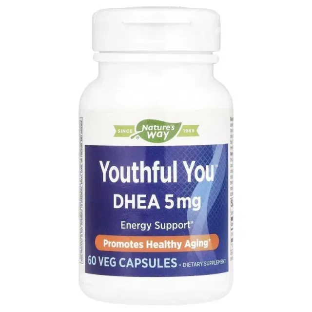 Стимулятор тестостерону Nature's Way Youthful You DHEA 5 mg, 60 вегакапсул