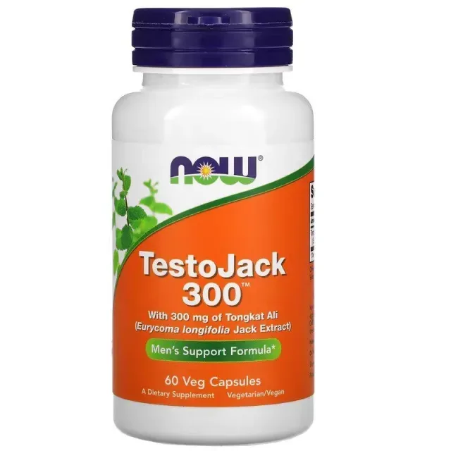 Стимулятор тестостерону NOW Testo Jack 300, 60 вегакапсул