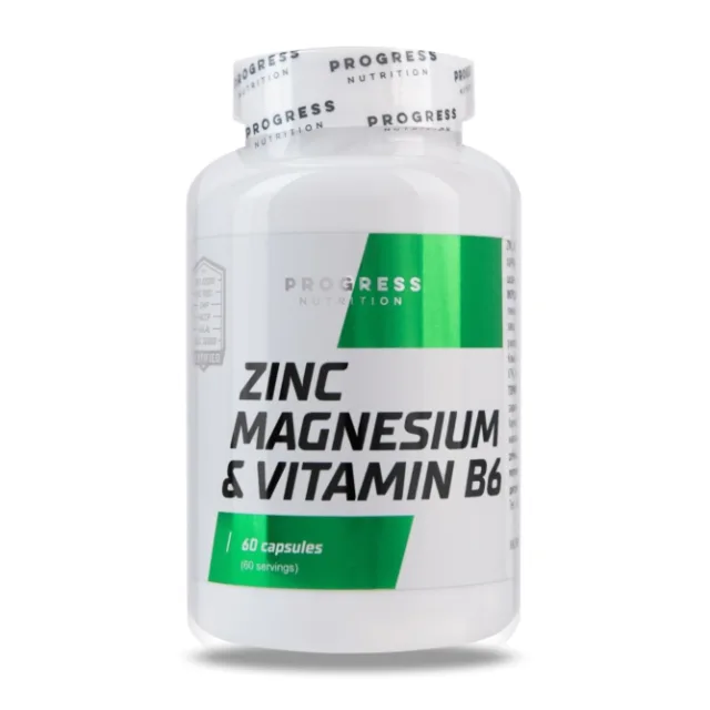 Стимулятор тестостерону Progress Nutrition Zinc Magnesium Vitamin B6, 60 капсул