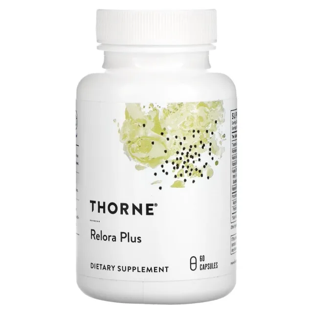 Суміш рослинних екстрактів Thorne Relora Plus, 60 капсул для заспокоєння