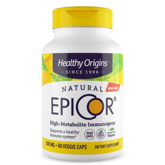 Сухі ферментовані дріжджі Healthy Origins EpiCor 500 mg, 60 вегакапсул
