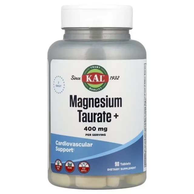 Таурат магнію KAL Magnesium Taurate+ 400 mg, 90 таблеток