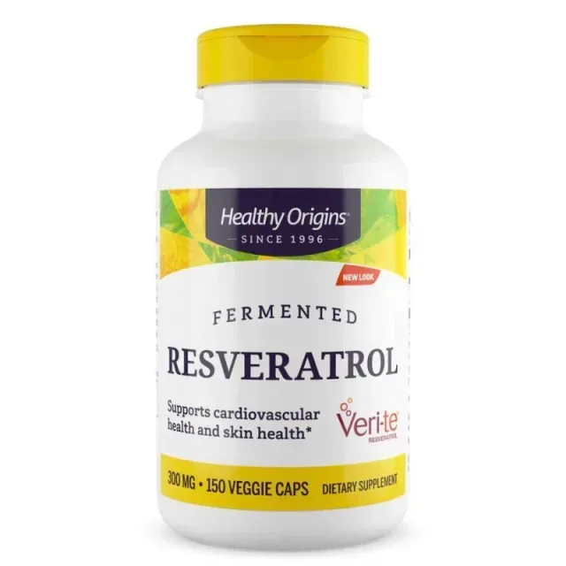 Транс-ресвератрол Healthy Origins Resvertrol 300 mg, 150 вегакапсул для поддержания мозга
