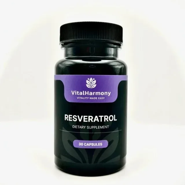 Транс-ресвератрол VitalHarmony Resveratrol 250 mg, 30 капсул для антиоксидантного захисту