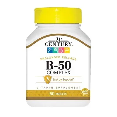 Витамины и минералы 21st Century Vitamin B-50 Complex, 60 таблеток