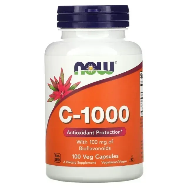 Витамин C с биофлавоноидами NOW Vitamin C-1000 with Bioflavonoids, 100 вегакапсул