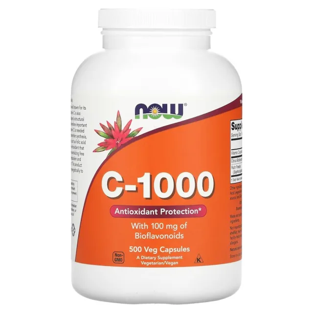 Вітамін C з біофлавоноїдами NOW Vitamin C-1000 with Bioflavonoids, 500 вегакапсул