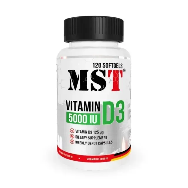 Вітамін D3 MST Nutrition Vitamin D3 5000 IU, 120 капсул