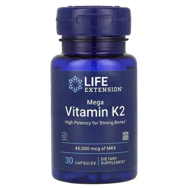 Вітамін K2 MK-4 Life Extension Mega Vitamin K2 45000 mcg, 30 капсул