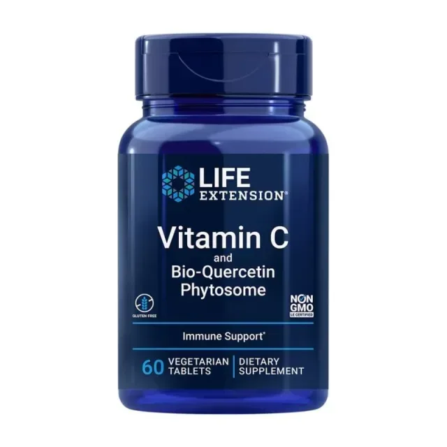 Витамин С и фитосома био-кверцетина Life Extension Vitamin C and Bio-Quercetin Phytosome, 60 таблеток
