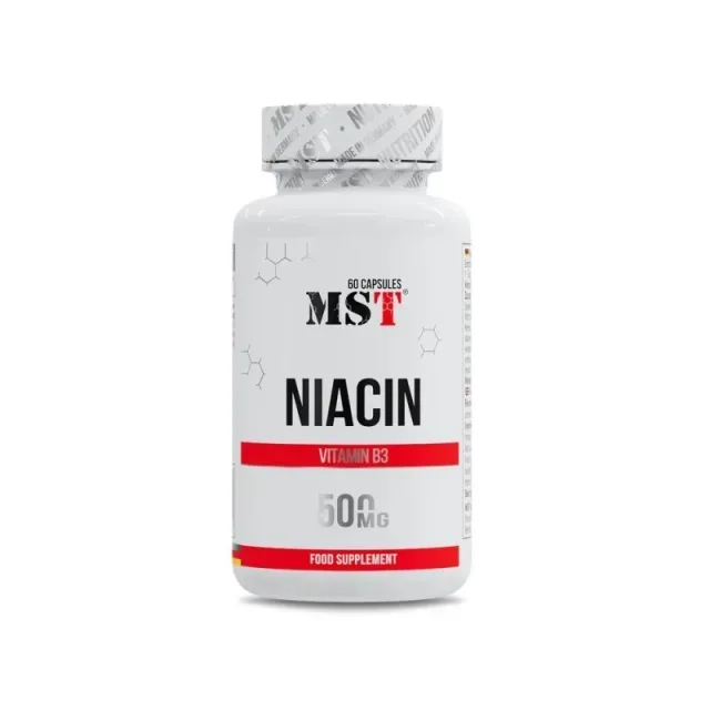 Вітамін В3 MST Nutrition Niacin, 60 капсул