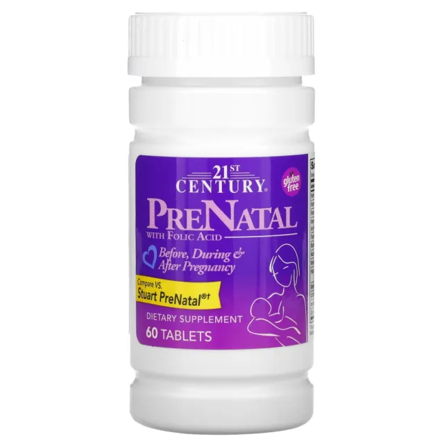 Вітаміни та мінерали 21st Century PreNatal, 60 таблеток