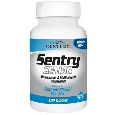 Вітаміни та мінерали 21st Century Sentry Senior Mens 50+, 100 таблеток