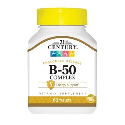 Вітаміни та мінерали 21st Century Vitamin B-50 Complex, 60 таблеток