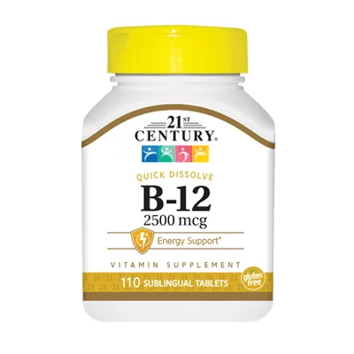 Вітаміни та мінерали 21st Century Vitamin B12 2500 mcg, 110 таблеток