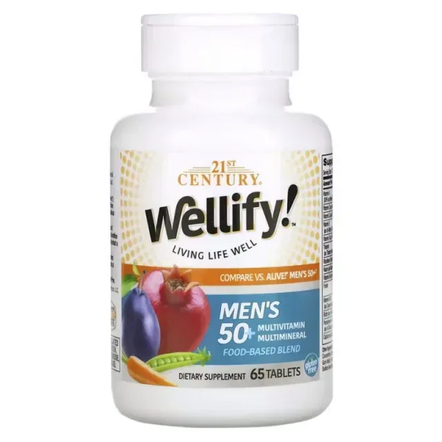 Витамины и минералы 21st Century Wellify! Men's 50+, 65 таблеток
