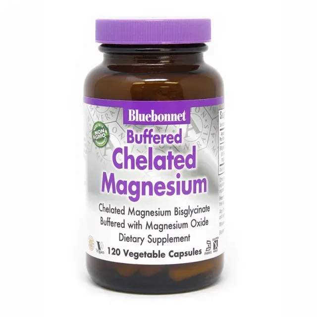 Витамины и минералы Bluebonnet Nutrition Buffered Chelated Magnesium, 120 вегакапсул