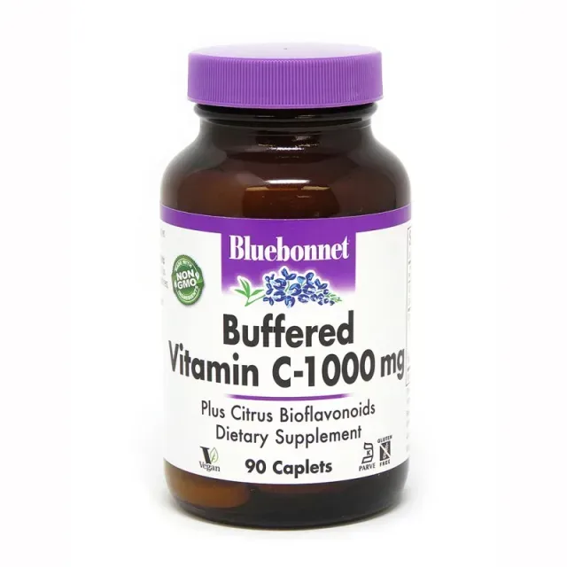 Витамины и минералы Bluebonnet Nutrition Buffered Vitamin C 1000 mg, 90 каплет