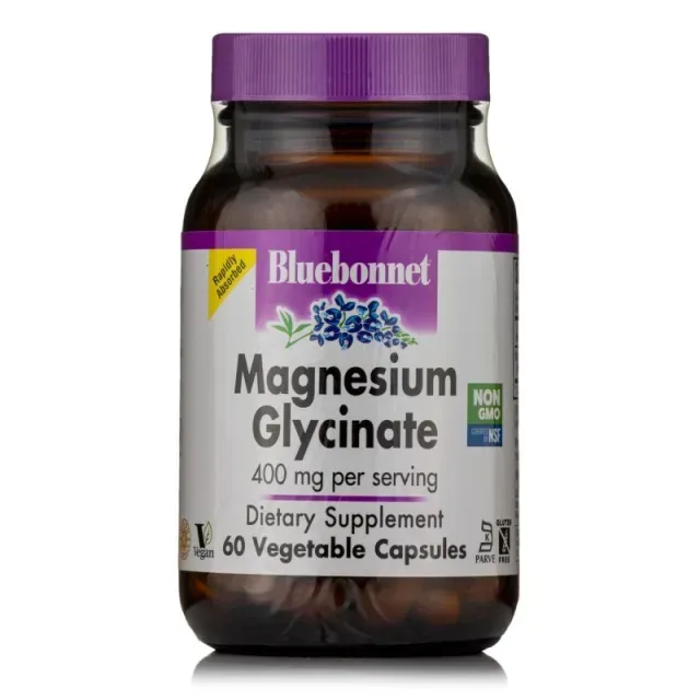 Витамины и минералы Bluebonnet Nutrition Magnesium Glycinate, 60 вегакапсул
