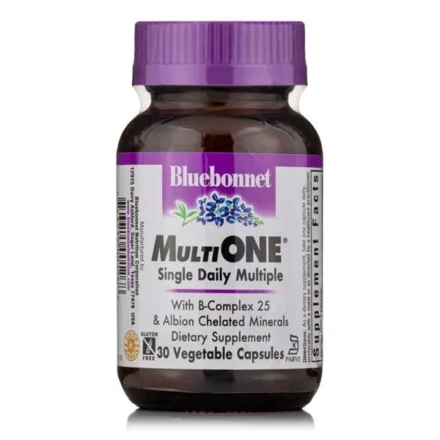 Вітаміни та мінерали Bluebonnet Nutrition Multi ONE, 30 вегакапсул