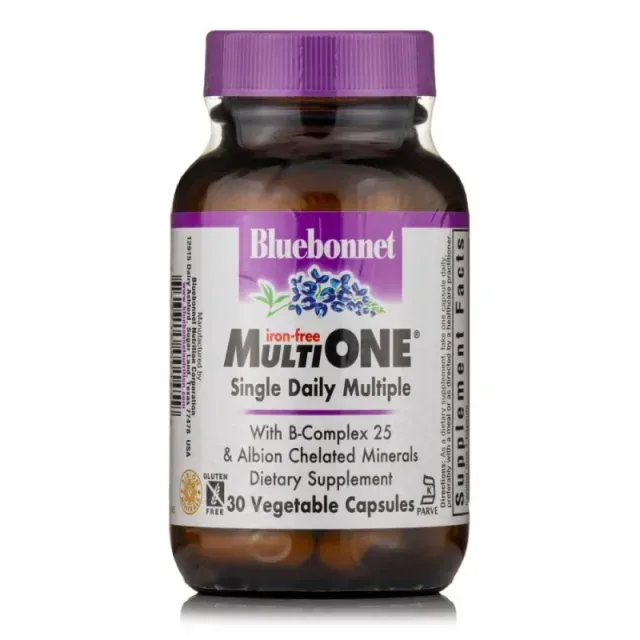 Витамины и минералы Bluebonnet Nutrition Multi ONE Iron free, 30 вегакапсул