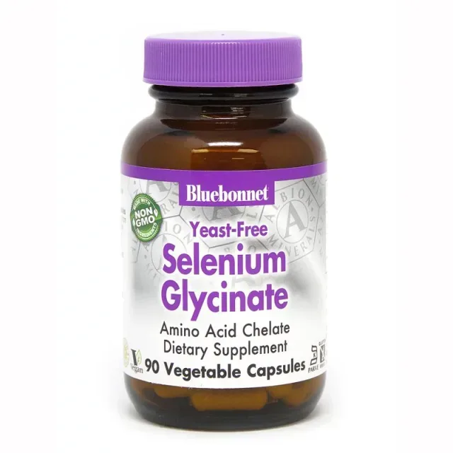 Вітаміни та мінерали Bluebonnet Nutrition Selenium Glycinate Yeast-Free, 90 вегакапсул
