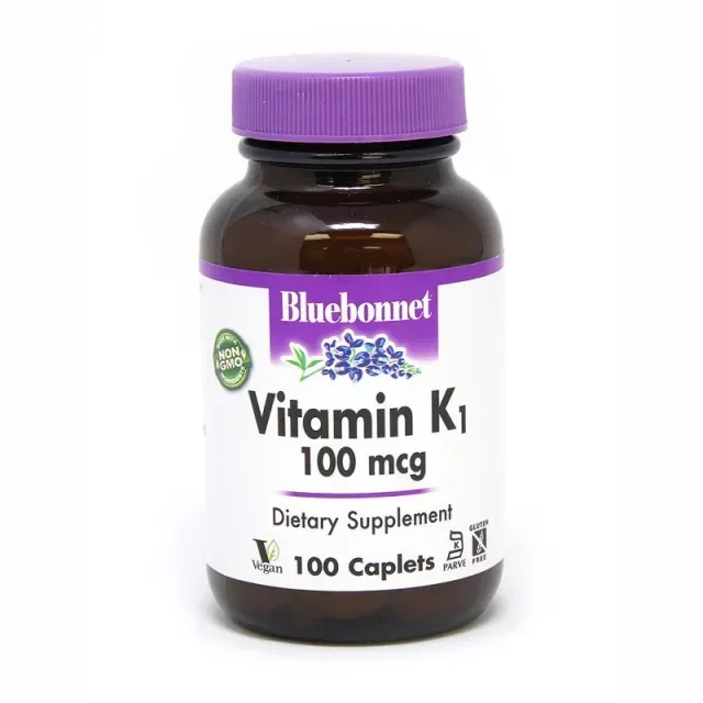 Вітаміни та мінерали Bluebonnet Nutrition Vitamin К1 100 mcg, 100 капсул