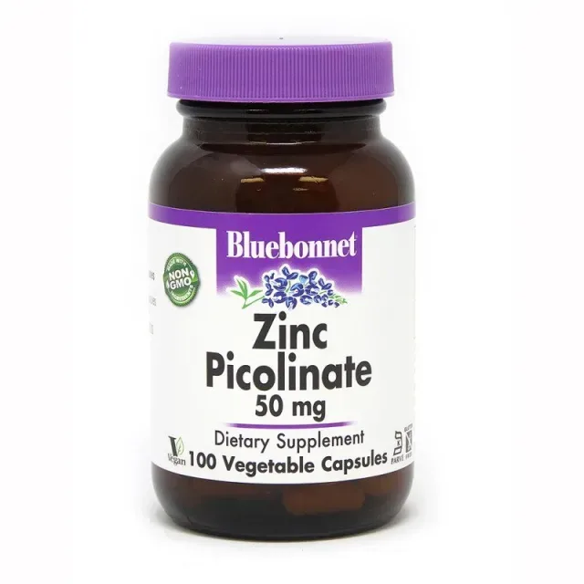 Вітаміни та мінерали Bluebonnet Nutrition Zinc Picolinate 50 mg, 100 вегакапсул
