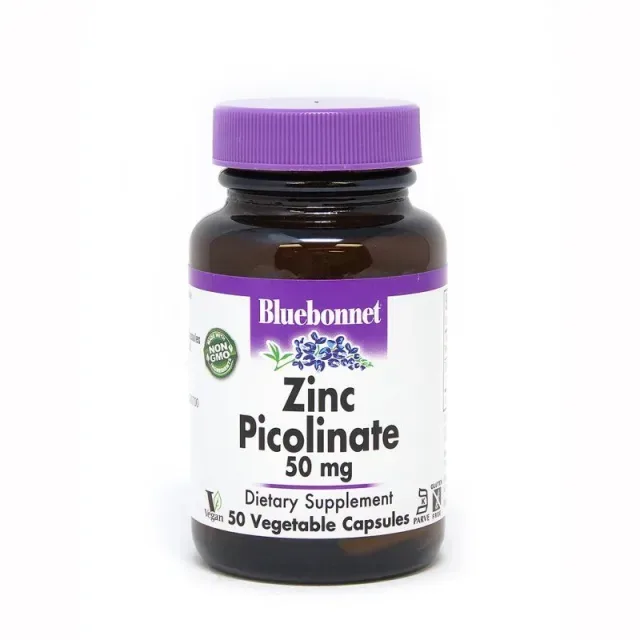 Вітаміни та мінерали Bluebonnet Nutrition Zinc Picolinate 50 mg, 50 вегакапсул