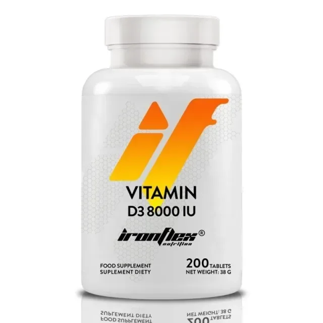 Вітаміни та мінерали IronFlex Vitamin D3 8000 IU, 200 таблеток