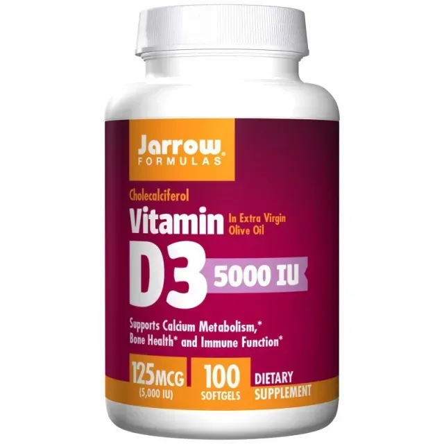 Вітаміни та мінерали Jarrow Formulas Vitamin D3 5000 IU, 100 капсул