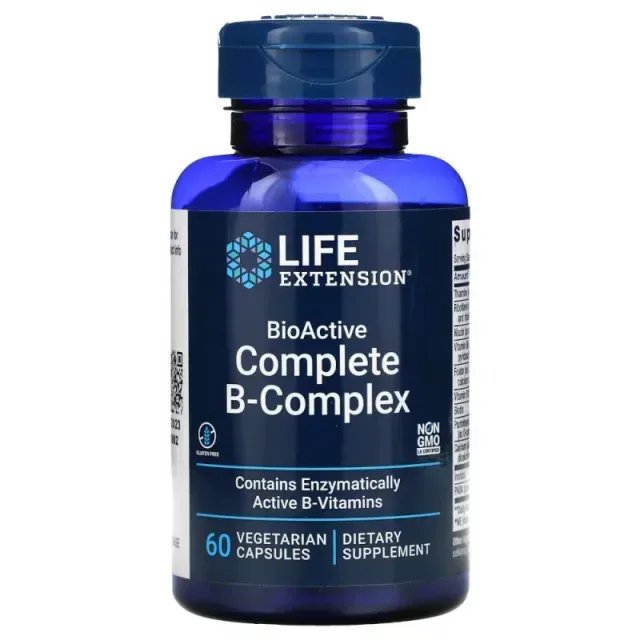 Вітаміни та мінерали Life Extension BioActive Complete B-Complex, 60 вегакапсул