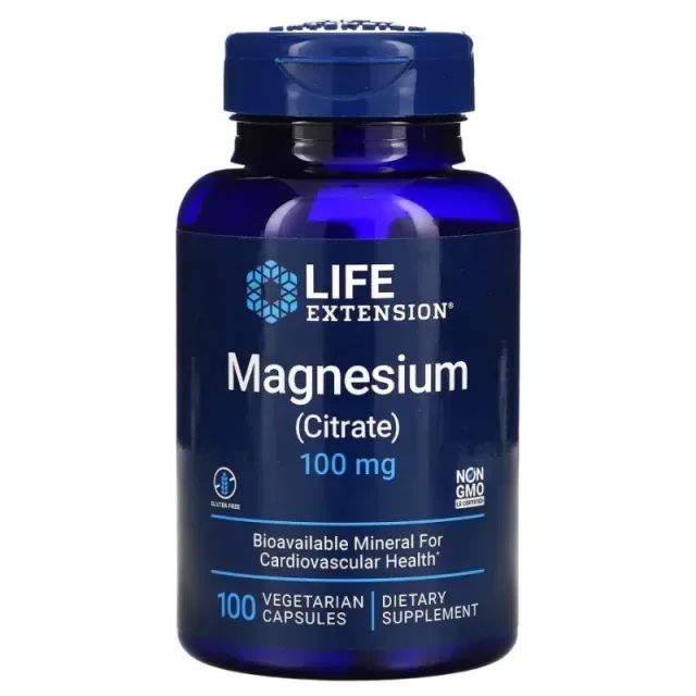 Вітаміни та мінерали Life Extension Magnesium Citrate 100 mg, 100 вегакапсул