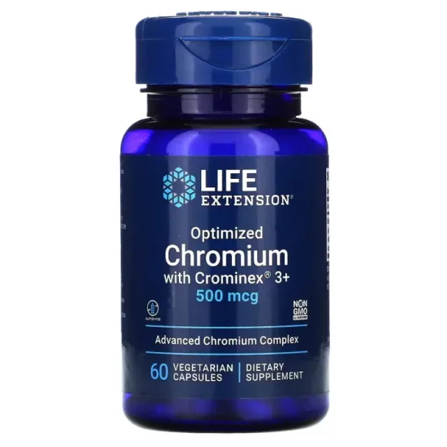 Вітаміни та мінерали Life Extension Optimized Chromium with Crominex 3+, 60 вегакапсул