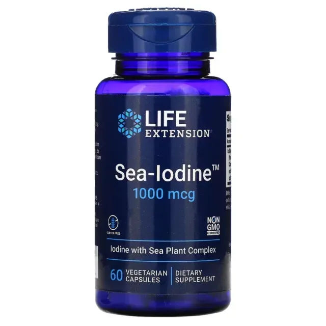 Вітаміни та мінерали Life Extension Sea-Iodine 1000 mcg, 60 вегакапсул