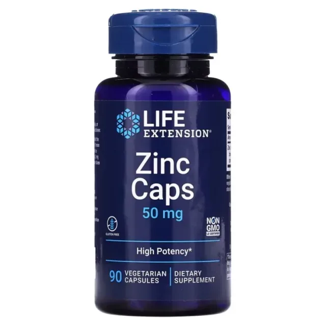 Вітаміни та мінерали Life Extension Zinc 50 mg, 90 вегакапсул