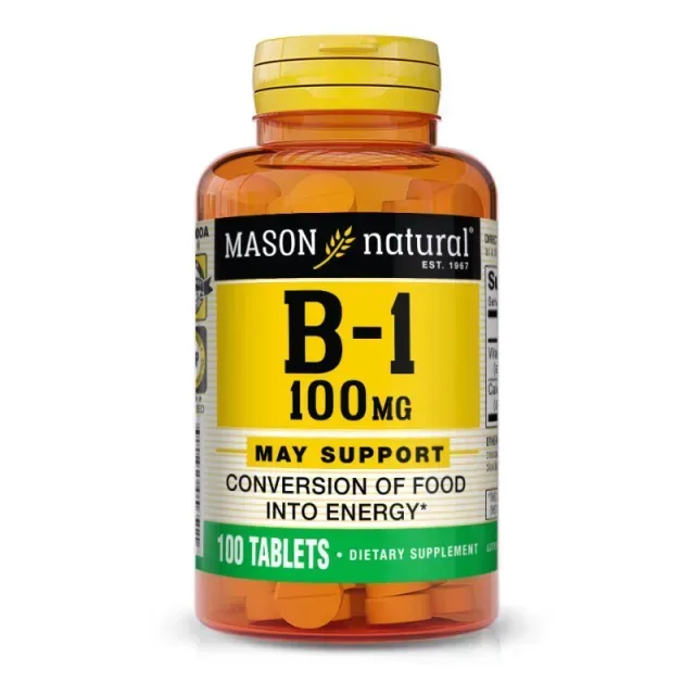 Витамины и минералы Mason Natural Vitamin B1 100 mg, 100 таблеток