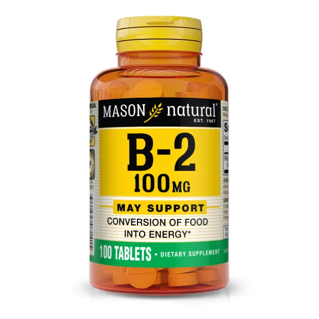 Вітаміни та мінерали Mason Natural Vitamin B2 100 mg, 100 таблеток