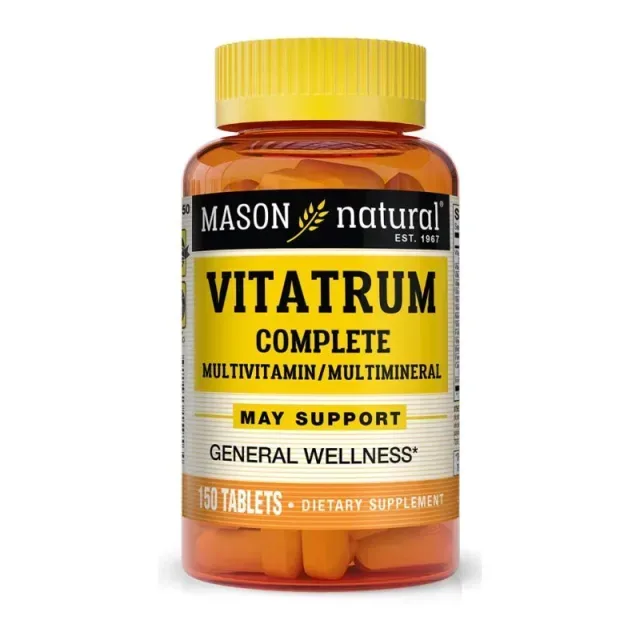 Вітаміни та мінерали Mason Natural Vitatrum Complete Multivitamin/Multimineral, 150 таблеток