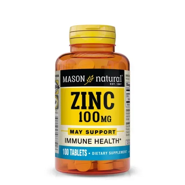 Вітаміни та мінерали Mason Natural Zinc 100 mg, 100 таблеток
