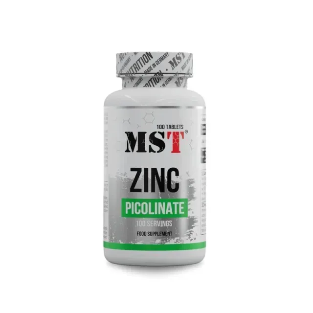 Витамины и минералы MST Nutrition Zinc Picolinate, 100 таблеток