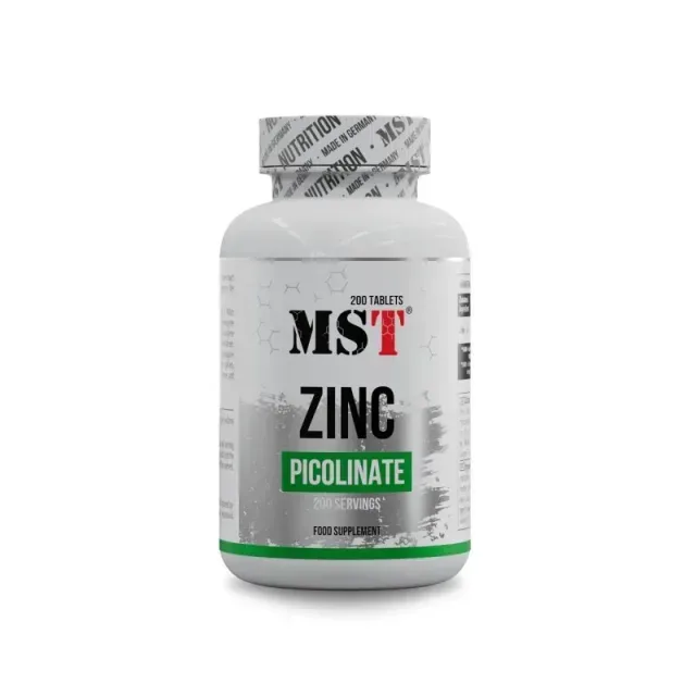 Витамины и минералы MST Nutrition Zinc Picolinate, 200 таблеток