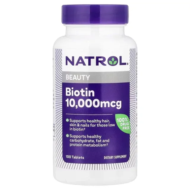 Витамины и минералы Natrol Biotin 10000 mcg, 100 таблеток